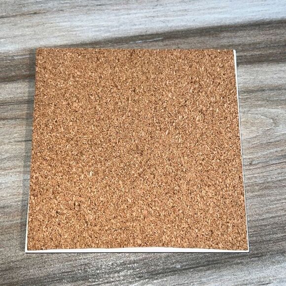 Hand Painted Tile Trivet With Cork Back Greet Each Day With A Hopeful Heart - Picture 5 of 7